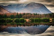 Ben Starav reflected in Lochan Urr, Glen Etive, Scotland. HC002