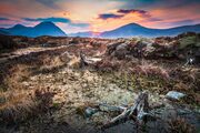 Sunset over the Rannoch Moor, Scotland. HC018