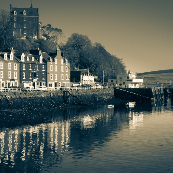 Duotone of Tobermory, Isle of Mull, Scotland. SM007