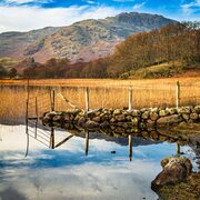 Wetherlam from Little Langdale Tarn, Cumbria, England. EL025