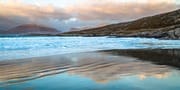 Luskentyre beach at dusk, Isle of Harris, Western Isles, Scotland. HB029