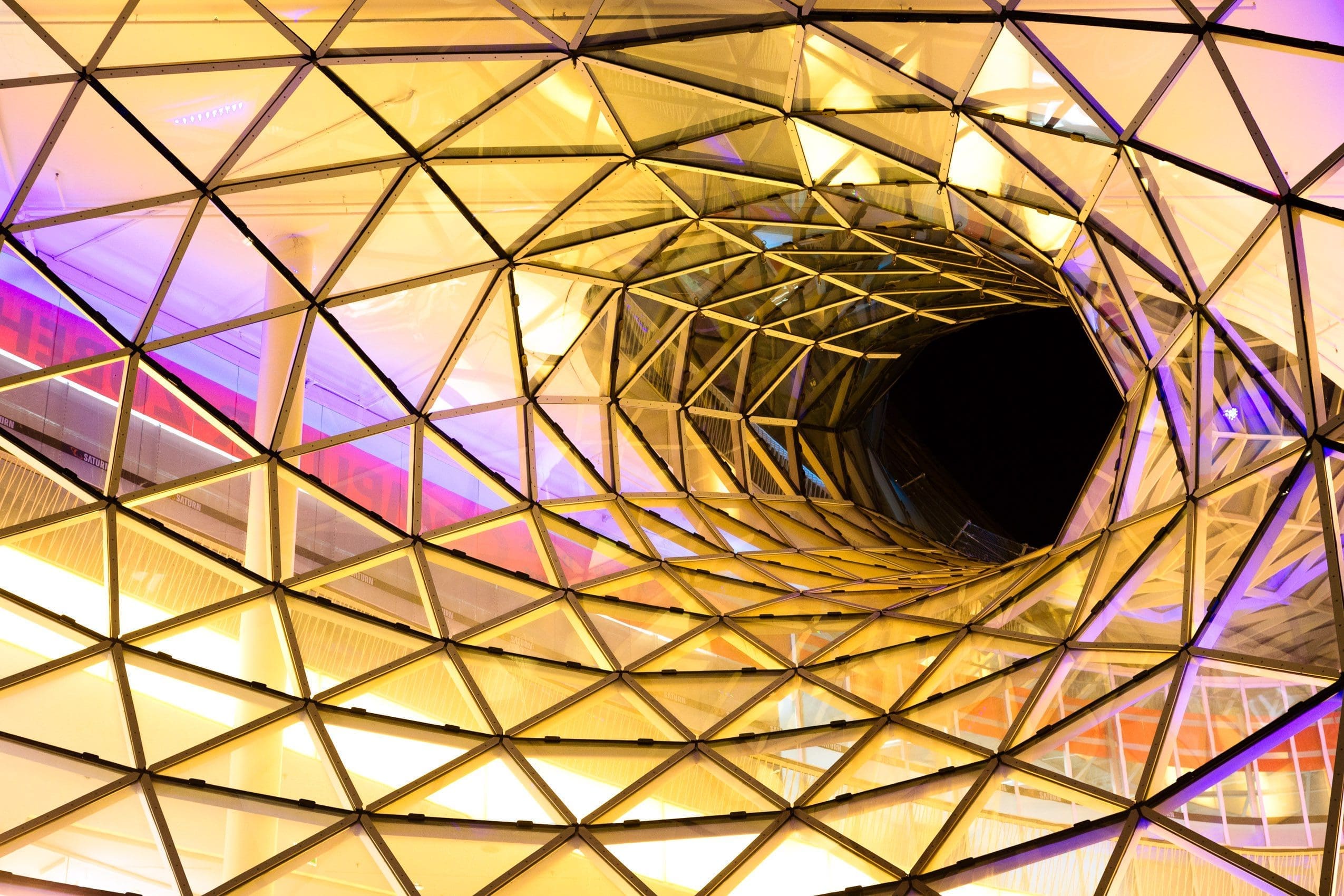 Interior detail of the MyZeil mall in Frankfurt am Main, Hesse, Germany. FF023