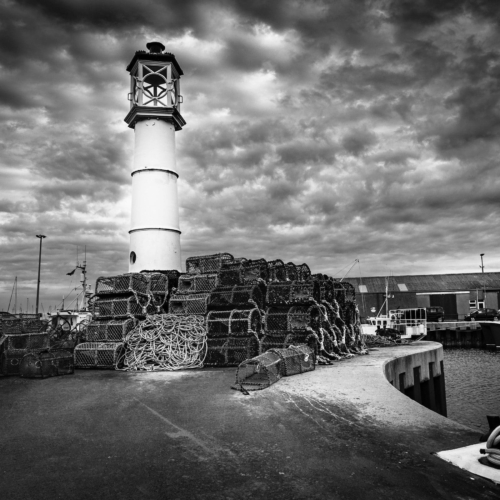 The harbour lighthouse at Kirkwall, Mainland, Orkney Islands. SM052