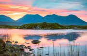 The Twelve Bens or Benna Beola from Roundstone Bog, Connemara, County Galway. IL011