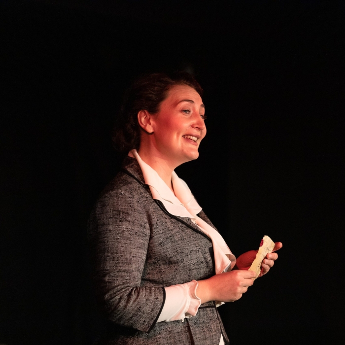 Lydia Davidson as Nancy Maclehose in Fearless Players&#039; &#039;Armour: A Herstory of the Scottish Bard&#039;. FP021