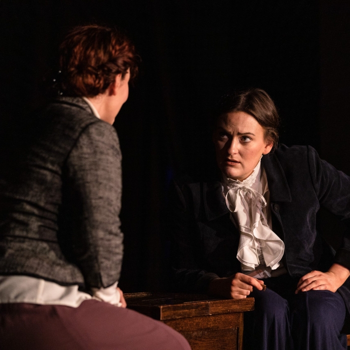 Lydia Davidson as Nancy Maclehose and Lori Flannigan as Jean Armour in Fearless Players&#039; &#039;Armour: A Herstory of the Scottish Bard&#039;. FP023