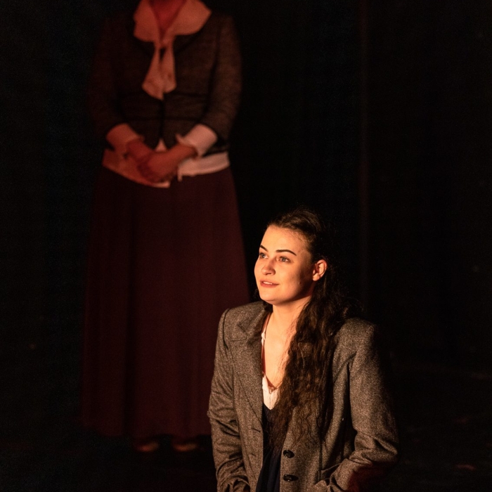 Lydia Davidson and Nina Gray in Fearless Players&#039; &#039;Armour: A Herstory of the Scottish Bard&#039;. FP026