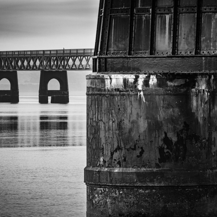 Pier of the Tay Rail Bridge from Dundee, Scotland. DD040