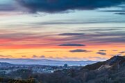 Western Edinburgh from the Braid Hills. EH041