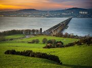 Tay Road Bridge from Northfield, Fife, Scotland. DD046