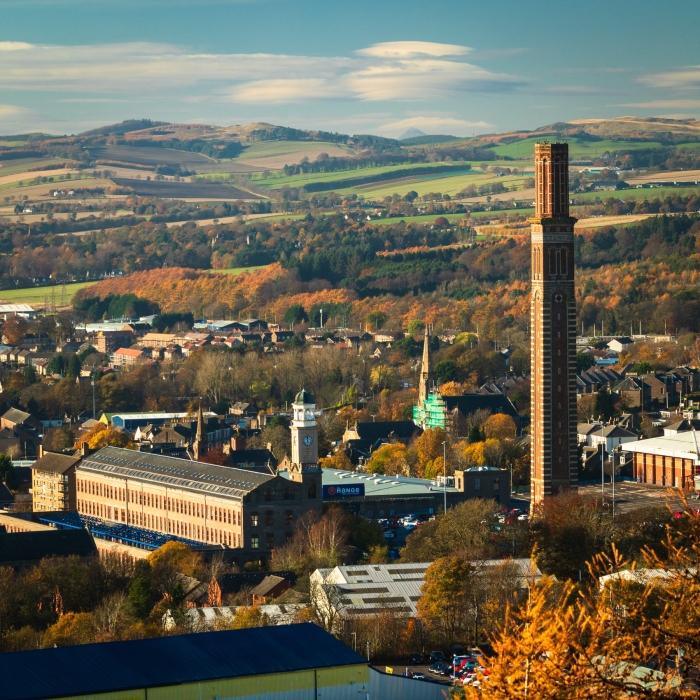 Cox's Stack and Dundee Law, Dundee, Scotland.