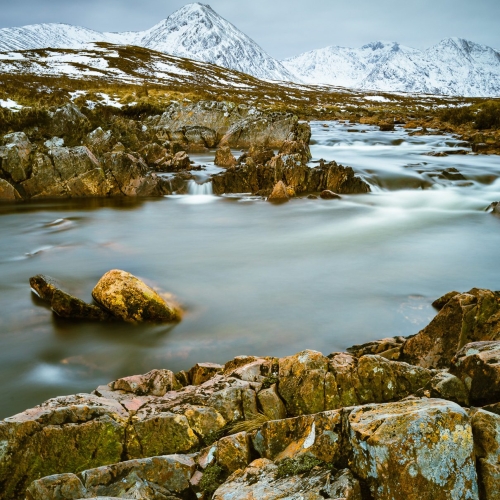 River Ba near Ba Bridge, The Black Mount, Scotland.