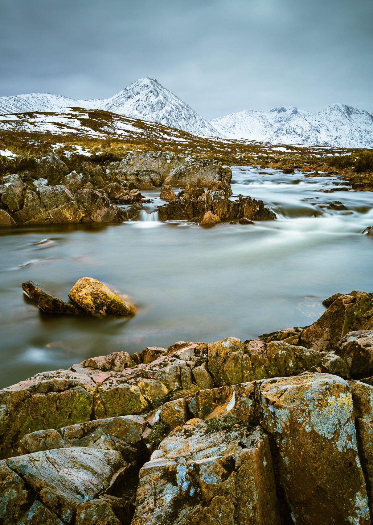 River Ba near Ba Bridge, The Black Mount, Scotland.