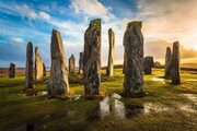 Standing stones at Calanais, Isle of Lewis, Outer Hebrides, Scotland. HB012