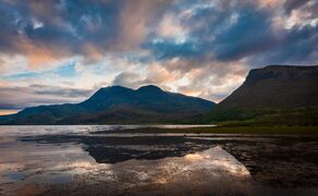 Dawn on Loch Maree, Wester Ross, Scotland. SH082