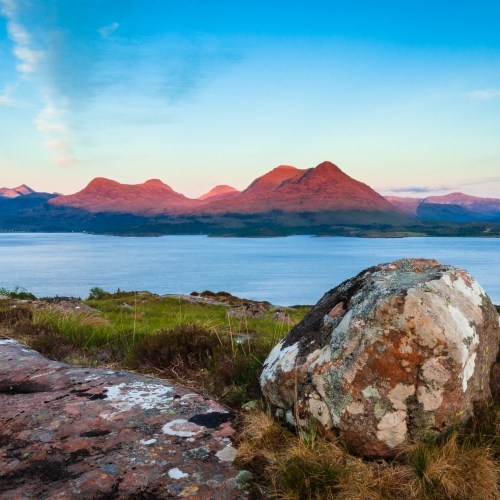 Ben Damph Forest from Inveralligin, Wester Ross, Scotland.