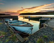 Harbour on Portmore Loch, Borders, Scotland. BD004