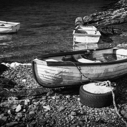 Moored boats, Connemara, Ireland. IM001