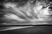 Cloud formation over the West Sands, St Andrews, Fife, Scotland. SM049