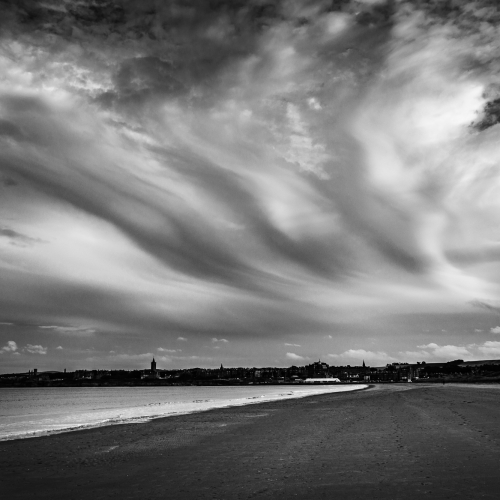 Cloud formation over the West Sands, St Andrews, Fife, Scotland. SM049