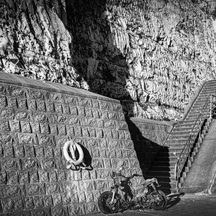 Sea wall and steps at Peacehaven, East Sussex, England. EM003