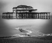 The derelict East Pier, Brighton, England. EM001