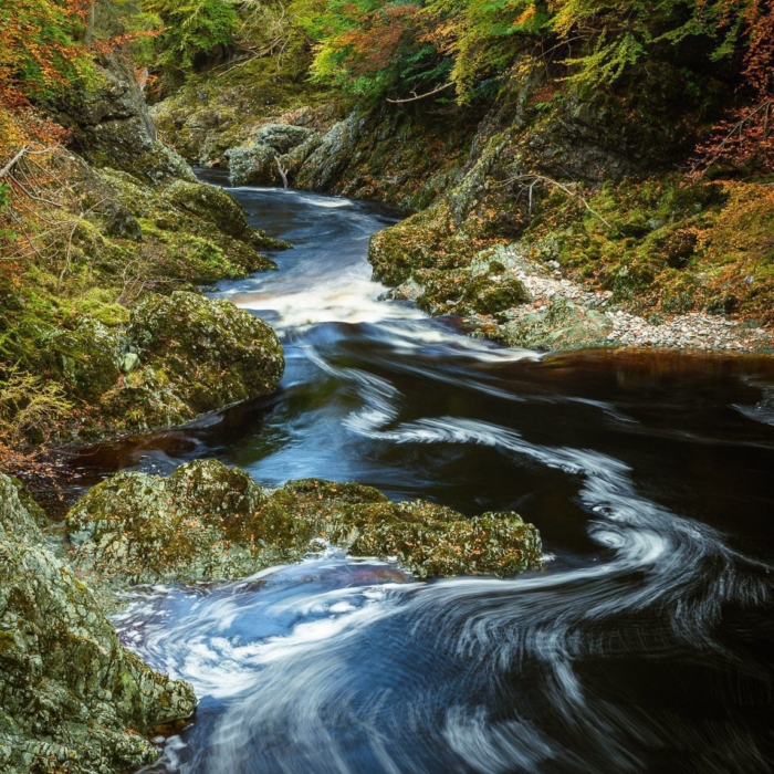 Loups of Esk, River North Esk, Angus, Scotland. HC052