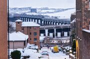 The Tay Railway Bridge from the top of Taylor's Lane, Dundee, Scotland