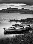 Boat on the Dubh Lochan, by Loch Laidon, near Rannoch Station, Scotland. SM035