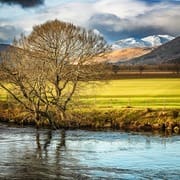 The River Tay at Aberfeldy, Perthshire, Scotland.