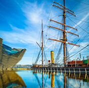 RRS Discovery and the Dundee V&A, Dundee, Scotland.