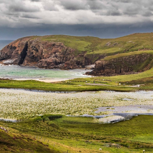 Panoramic view of Dalbeg, Isle of Lewis, Western Isles, Scotland. HB017