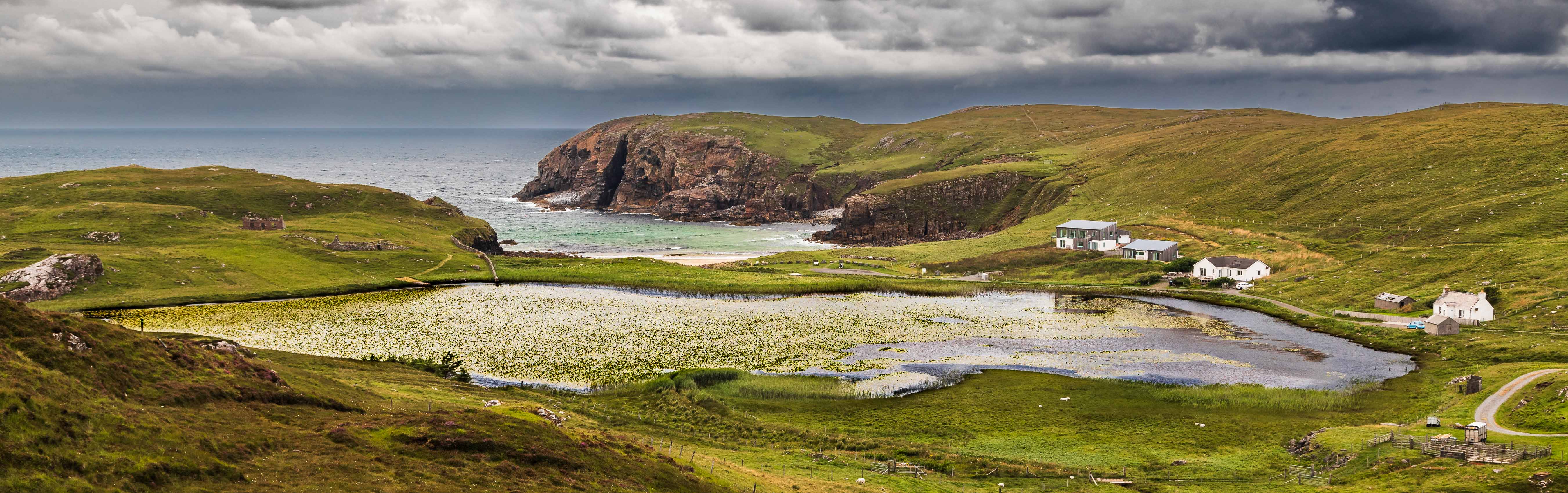 Panoramic view of Dalbeg, Isle of Lewis, Western Isles, Scotland. HB017