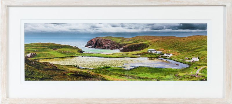 Framed Print of a Panoramic View of Dalbeg, Isle of Lewis, Scotland