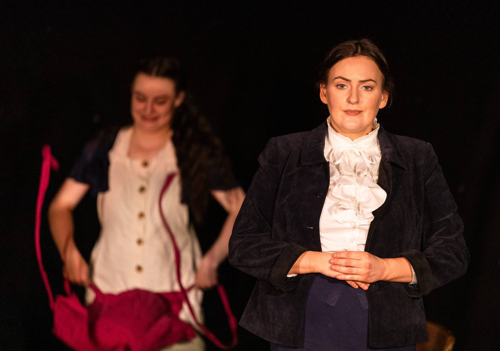 Lori Flannigan as Jean Armour and Nina Gray as Sarah in Fearless Players' 'Armour: A Herstory of the Scottish Bard'. FP022