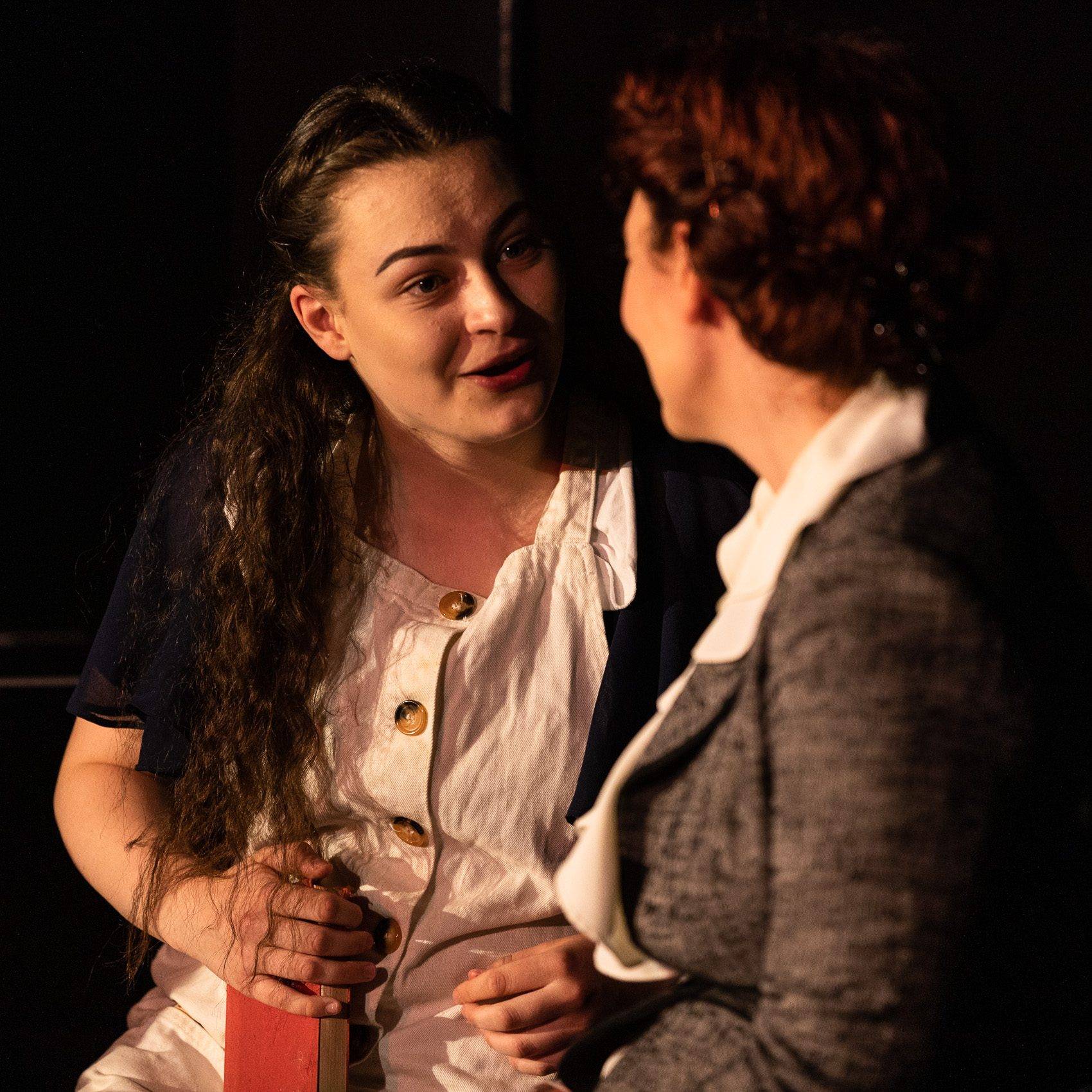 Nina Gray as Sarah and Lydia Davidson in Fearless Players'  'Armour: A Herstory of the Scottish Bard'. FP014