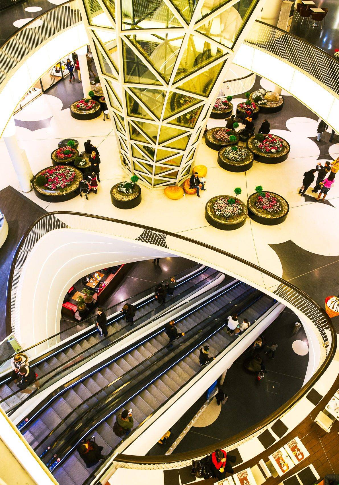 Interior detail of the MyZeil mall in Frankfurt am Main, Hesse, Germany. FF022